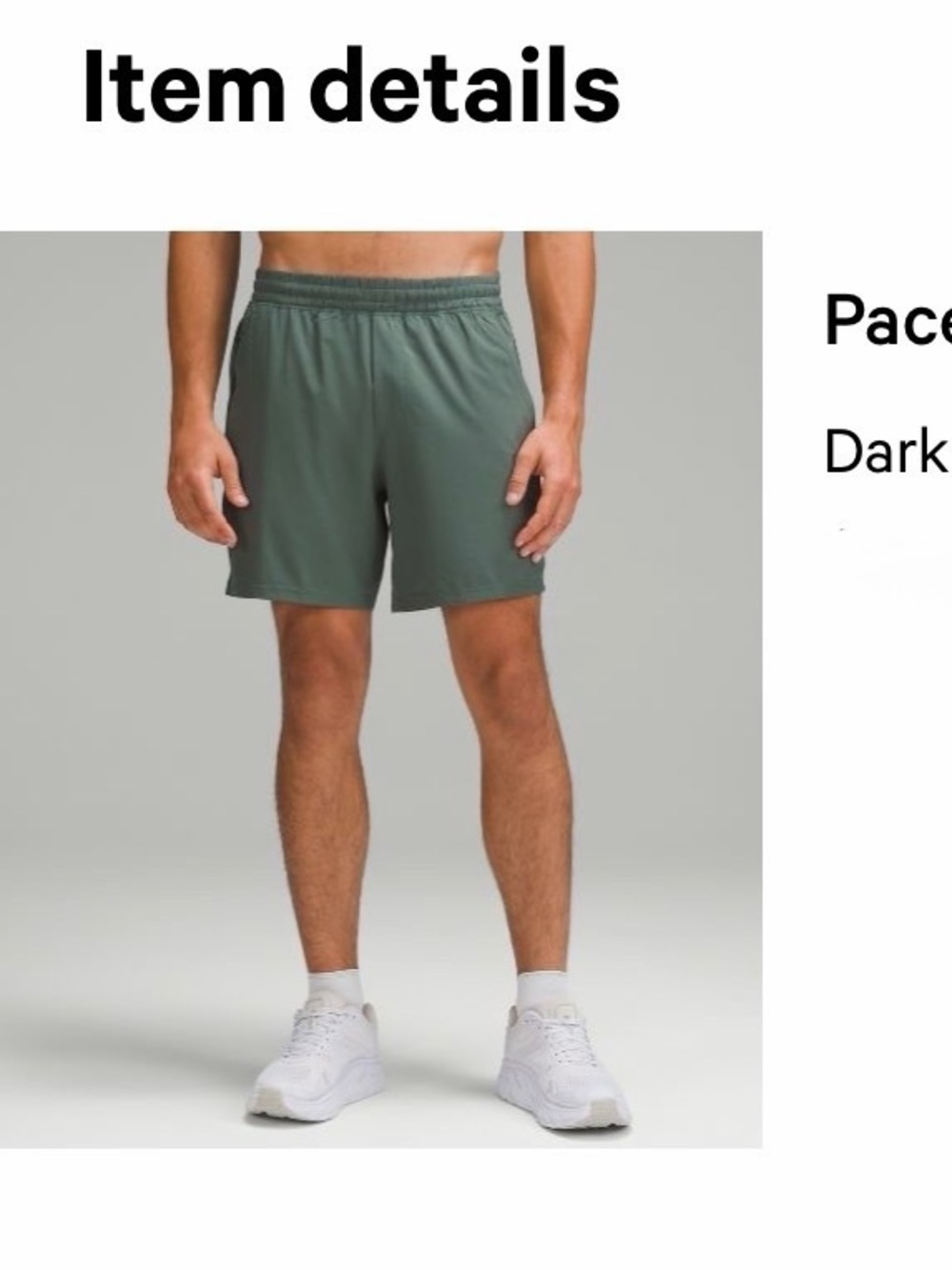 Lululemon Men's Pace Breaker Linerless Shorts 7 inch